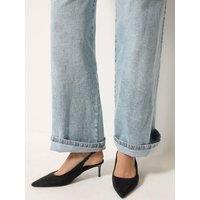 Yours Womens Pointed Toe Slingback Mid Heel Court Shoes - Black