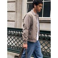 Threadbare Mens Shower Resistant Stretch Full Zip Jacket - Taupe