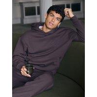 Threadbare Relaxed Fit Cotton Rich Overhead Hoodie In Chocolate Brown