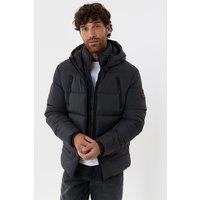 Threadbare Mens Porgy Padded Hooded Jacket - Slate Grey