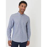 Threadbare Mens Shirt L/Slv Oxford Beacon - Vintage Blue/White (Aw25 Change To Regular Spec, Previous Spec Was Slim Fit)