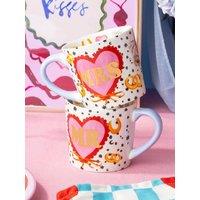 Eleanor Bowmer Eleanor Bowmer Mr & Mrs Heart Set Of 2 Mug