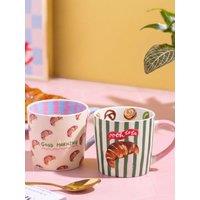Eleanor Bowmer Eleanor Bowmer Good Morning Croissant Mug & Ohh Lala Croissant Mug Set