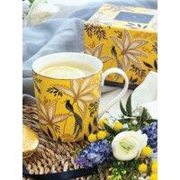 Sara Miller Anniversary Birds & Bloom Mug - Yellow