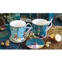 Sara Miller Woodland Tales Mug And Coaster Gift Set