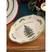 Spode Christmas Tree, Merry Christmas Serving Plate