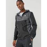 Montirex Mens Trail 3.0 Full Zip Hooded Windbreaker - Black