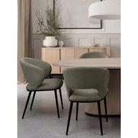 Bentley Designs Luca Pair Of Dining Chairs - Green