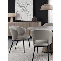 Bentley Designs Luca Pair Of Dining Chairs - Light Grey