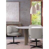 Bentley Designs Marcel Swivel Pair Of Dining Chairs - Light Grey Faux Leather