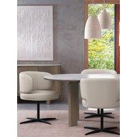 Bentley Designs Marcel Swivel Pair Of Dining Chairs - Ivory Faux Leather