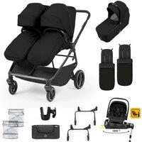 Ickle Bubba Altair Growing Families 13 Piece Travel System With I-Size Nimbus 180 Spin Car Seat & Isofix Base - Black