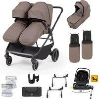 Ickle Bubba Altair Growing Families 13 Piece Travel System With I-Size Nimbus 180 Spin Car Seat & Isofix Base - Mink
