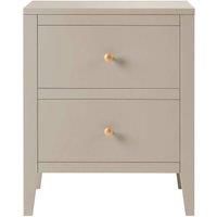 Dusk Poppy 2 Drawer Bedside Table - Taupe