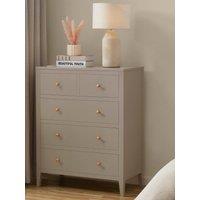 Dusk Poppy 5 Drawer Chest - Taupe