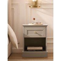Dusk Ruby 1 Drawer Nightstand - Taupe