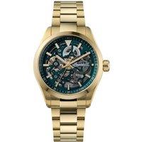 Ingersoll 1892 The Deck Automatic Mens Watch With Green Dial And Gold Stainless Steel Bracelet - I18402