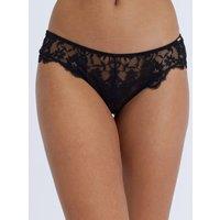 Boux Avenue Boux Avenue Womens Clemencie Lace Scallop Edge Thong - Black