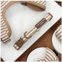 Cocopup London Linen Stripes Dog Collar - Small