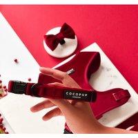 Cocopup Velvet Collar - Berry Red - Extra Small
