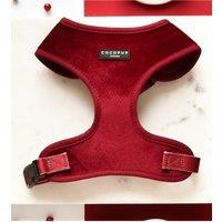 Cocopup Velvet Adjustable Neck Harness - Berry Red - Extra Small