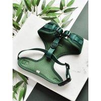 Cocopup Velvet Adjustable Neck Harness - Forest Green - Extra Small