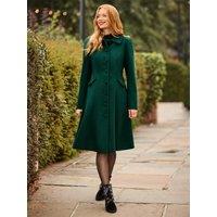 Joe Browns Womens Polly Longline Tailored Wool-Blend Coat - Green