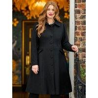 Joe Browns Womens Dolly Longline Button Through Coat - Black