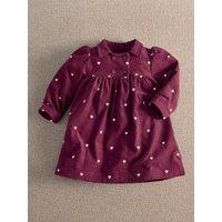 Mamas & Papas Baby Girls Embroidered Double Breasted Dress - Red