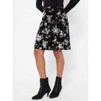Joe Browns Womens Embellished Floral Velvet Mini Skirt