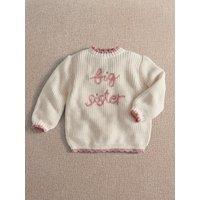 Mamas & Papas Baby Girls Big Sister Jumper - Pink