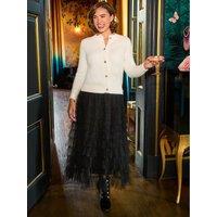 Joe Browns Womens Eleanor Tiered Tulle Maxi Skirt - Black