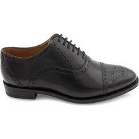 Jones Bootmaker Mens Maynard Wide Fit Brogue Lace-Up Shoes - Black