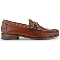 Jones Bootmaker Mens Roan Leather Snaffle Trim Loafers - Brown