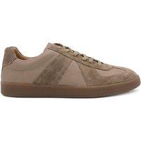 Jones Bootmaker Mens Santo Suede Panelled Lace-Up Shoes - Brown