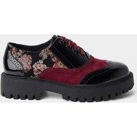 Joe Browns Womens Kingly Street Chunky Lug Sole Lace-Up Brogues - Red