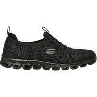 Skechers Womens Glide Step Air-Cooled Memory Foam Trainers - Black