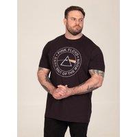 D555 Mens Pink Floyd Dark Side Of The Moon Graphic Crew Neck T-Shirt - Black