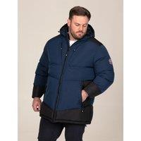 D555 Mens Big & Tall Ripstop Quilted Padded Jacket - Navy