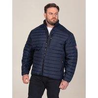 D555 Mens Lightweight Padded Bonded Fleece Jacket - Navy