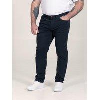 D555 Mens Tapered Fit Stretch Twill Chino Trousers - Navy