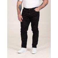 D555 Mens Tapered Fit Stretch Twill Five Pocket Chinos - Black