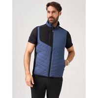 Oscar Jacobson Mens Golf Baynes Insulated Full Zip Gilet - Blue