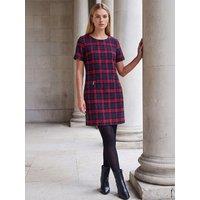 Roman Womens Tartan Check Stretch Shift Dress