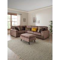The Very Collection Nessa Left Hand Double Arm Corner Group + Footstool Set (Buy & Save!) - Made To Order In The Uk