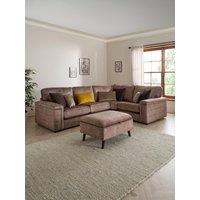 The Very Collection Nessa Right Hand Double Arm Corner Group + Footstool Set (Buy & Save!) - Made To Order In The Uk