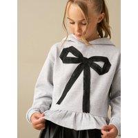 Angel & Rocket Minnie Bow Peplum Hoodie - Grey