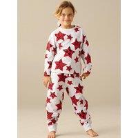 Angel & Rocket Girls Stella Star Print Stretch Pyjamas - Grey