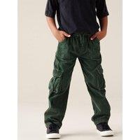 Angel & Rocket Boys Luke Washed Cord Wide Leg Joggers - Green