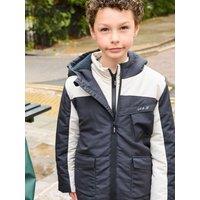 Angel & Rocket Boys Samuel Colour Block Fleece Lined Coat - Black